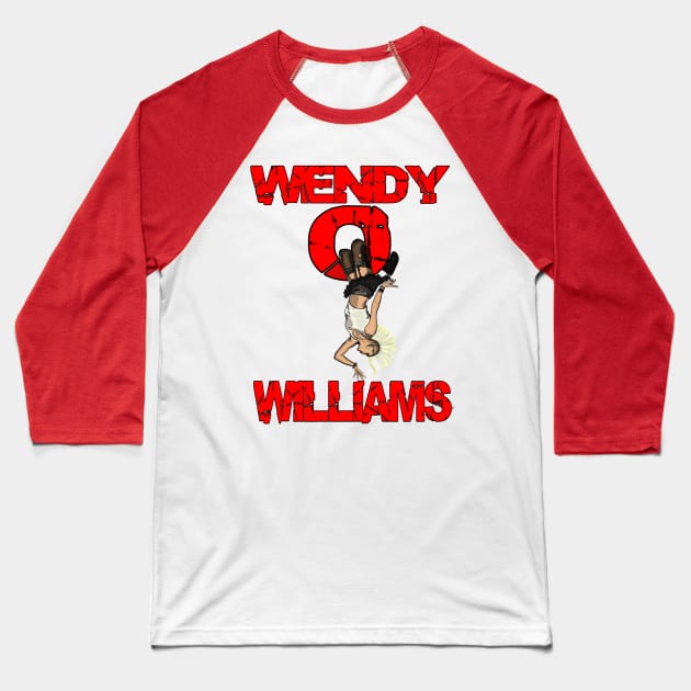 Wendy O Williams Baseball T-Shirt by TL Bugg